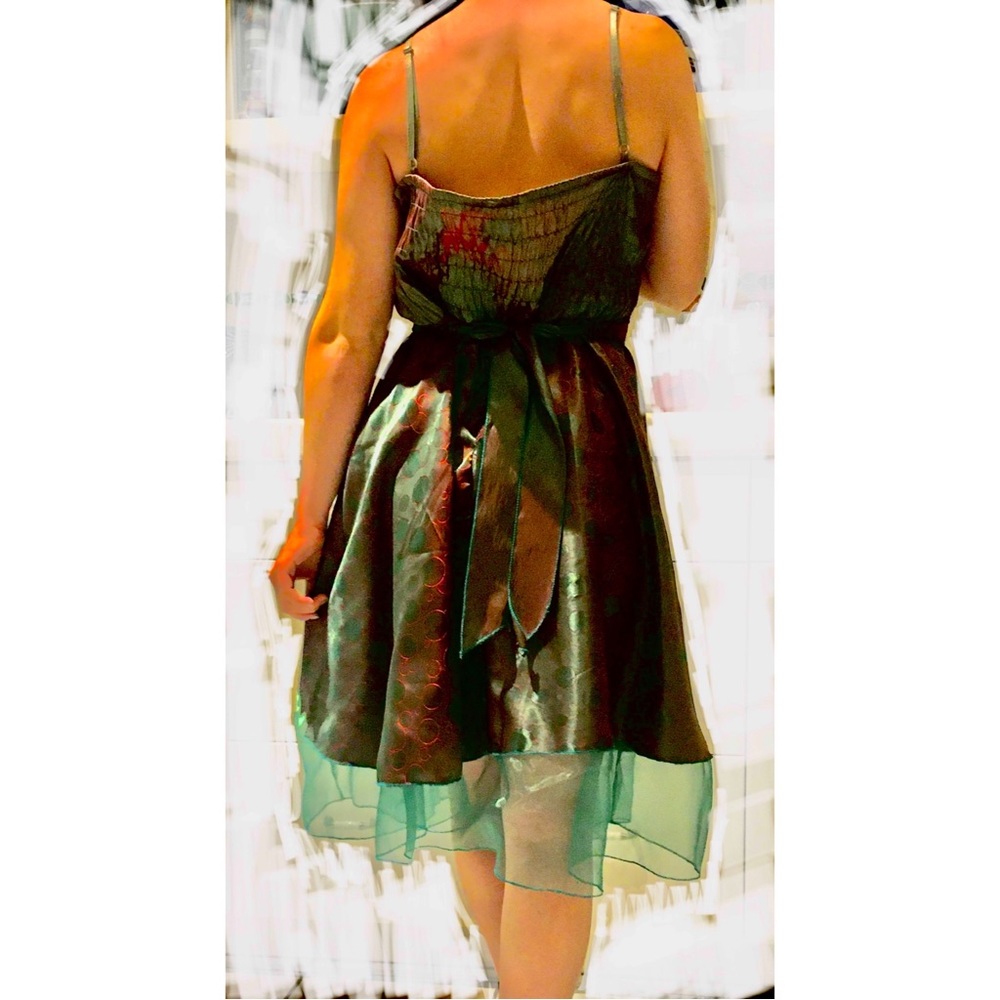✨One of a Kind✨Strappy Iridescent Cocktail Party Dress.Original Design.Hand Sewn - Picture 5 of 5